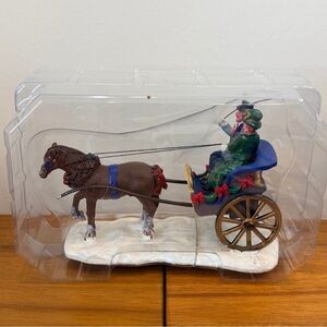 2006 Lemax Buggy ride Courting Carriage Horse Table Accent Christmas Open Box